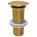 JAGGER JAG132 Brass Stainless Steel Wash Basin Waste Popup Sink Coupling with Full Thread Glossy Finish Corrosion Resistant For Home/Office/Bathroom ([ 3" INCH ], GOLD, 1)