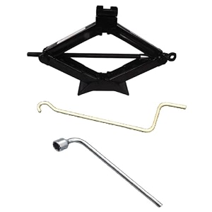 jagger jag177 heavy duty manual scissor car jack for all car for vehicle lift 5 ton with 19mm spanner  black 