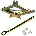 JAGGER JAG177 Heavy Duty Manual Scissor Car Jack for All Car for Vehicle Lift (5 TON with Ratchet ONLY [ Golden ])