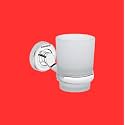 JAGGER JAG259 Tumbler Holder Stand and Glass Toothbrush Holder Tumbler Stand Toothpaste Holder Dispensers for Stylish Bathroom Accessories (Chrome Polish Finish)