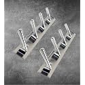 JAGGER JAG322 Wall Mounted Stainless Steel Wall Hooks for Hanging Cloth/Towel Hangers/Key Ring Holder/Door Hangers/Hook Rail/Bthroom Hanger [ Combo Pack of 2 ] (Chrome Finish, 4 Hook)