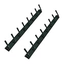 JAGGER JAG322 Wall Mounted Stainless Steel Wall Hooks for Hanging Cloth/Towel Hangers/Key Ring Holder/Door Hangers/Hook Rail/Bthroom Hanger [ Combo Pack of 2 ] (MATT Black, 8 Hook)