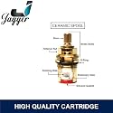 Jagger JBA204 Brass Pan Sink Cock Tap for Kitchen Basin Chrome Finished Wall Mounted Sink Cock Taps with Foam Flow 15mm (Silver) with Teflon Tape and Wall Flange (Corsa)