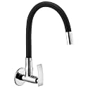Jagger JBA232 Wall Mounted Brass Kitchen Sink Cock Taps/Faucets for Kitchen Basin with Flexible Neck Dual Flow Black Color 2 Function Shower Flow/Foam Flow (Soft, Single Mode Flow)
