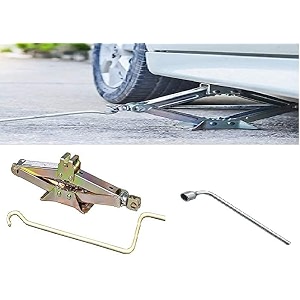 jagger jag177 heavy duty manual scissor car jack for all car for vehicle lift 3 ton with 19mm spanner  golden 