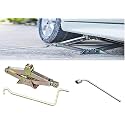 JAGGER JAG177 Heavy Duty Manual Scissor Car Jack for All Car for Vehicle Lift (3 TON with 19MM Spanner [ Golden ])