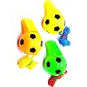 JAGMOOLYA Products Football Look Whistle Seeti Multicolor for Kids/Birthday Return Gift/Football Shape Wistle Seeti Toy for Kids/Football Design Whistle seeti Toy for Kids (Pack of 6)