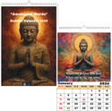 Jagriti Shakti 2026 Buddha Wall Calendar – 12×17 Inch Size with Inspirational Quotes 2026 Wall Calendar