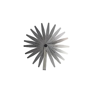 thickness gage feeler gauge 20 blades stainless steel white finish pack of 1