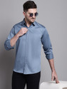 JAINISH Men Solid Casual Blue Shirt