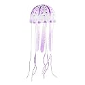 Jainsons Pet Products Aquarium Glowing Artificial Silicon Jelly Fish Tank Ornament Decoration (Purple)