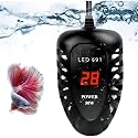 Jainsons Pet Products Aquarium Heater LED Digital Display Quartz Subminiature Design Heater | LED Digital Heater for Fish Turtle Tank Aquarium Temperature Heater (50W Aquarium LED Heater RS-691)