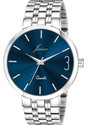 JAINX Blue Dial Stainless Steel Chain Analog