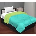 Jaipur Fabric Solid Single Bed Comforter || Blanket || Quilt||Duvets for AC Room &amp; Winter Season (Colour:- Aqua Green Parrot Green)