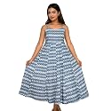 JAIPUR HAND BLOCK Cotton Sleeveless Long Flared