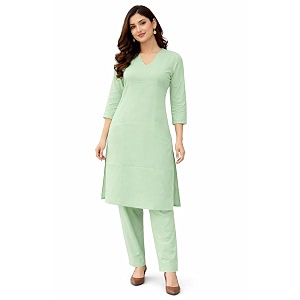 JAIPUR HAND BLOCK Womens Cotton plain Straight