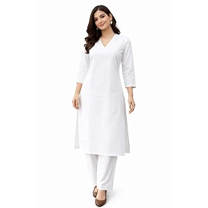 JAIPUR HAND BLOCK Womens Cotton plain Straight