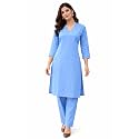 JAIPUR HAND BLOCK Womens Cotton plain Straight