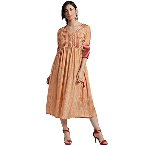 Jaipur Kurti Silk A-Line Dress