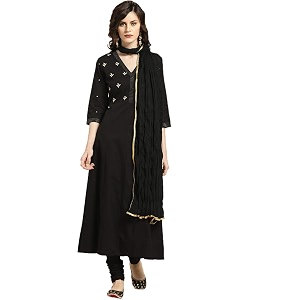 Jaipur Kurti Womens Cotton Anarkali Salwar Suit