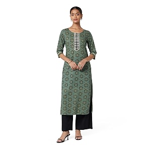 Jaipur Kurti Womens Cotton Straight Kurta