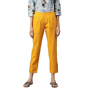 Jaipur Kurti Womens Pleat-Front Regular Pants