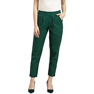 Jaipur Kurti Womens Pleat-Front Regular Pants