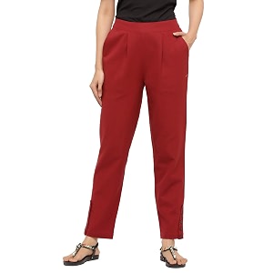 Jaipur Kurti Womens Pleat-Front Regular Pants