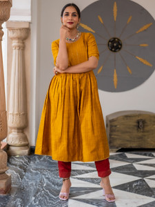 Jaipur Kurti Women Checkered A-line Kurta