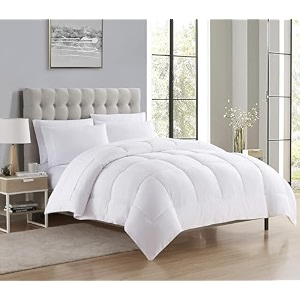 machine stitch quilted comforterquilt bed cover for doubleking size bed luxury breathable cozy super soft comforter 90x100 inches white