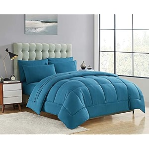 machine stitch quilted comforterquilt bed cover for doubleking size bed luxury breathable cozy super soft comforter 90x100 inches royal blue
