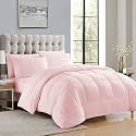 Machine Stitch Quilted Comforter/Quilt Bed Cover for Single Size Bed Luxury Breathable Cozy Super Soft Comforter (60x90 Inches) (Pink)