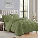 Machine Stitch Quilted Comforter/Quilt Bed Cover for Double/King Size Bed Luxury Breathable Cozy Super Soft Comforter (90X100 Inches) (Mint Green)