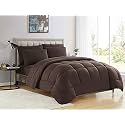 Machine Stitch Quilted Comforter/Quilt Bed Cover for Double/King Size Bed Luxury Breathable Cozy Super Soft Comforter (90X100 Inches) (Brown)