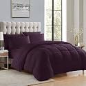 Machine Stitch Quilted Comforter/Quilt Bed Cover for Double/King Size Bed Luxury Breathable Cozy Super Soft Comforter (90X100 Inches) (Purple)