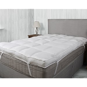 mattress padding mattress topper 3000 gsm queen size bed finest imported super microfiber for extra softness- 60 inch x 78 inch-white