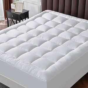 soft 1000 gsm mattress paddingtopper for comfortable sleep white 3ft x 65 ft - single 36x728inch polycotton