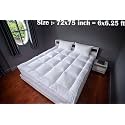 Jaipur Linen Soft 1000 GSM Mattress Padding/Topper for Comfortable Sleep (White, 6Ft x 6.25 Ft - Double 72X75Inch, Polycotton)
