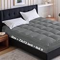 Soft 1000 GSM Mattress Padding/Topper for Comfortable Sleep (Grey, 6Ft x 6 Ft - Double 72X72Inch, Polycotton)
