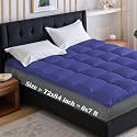 Soft 1000 GSM Mattress Padding/Topper for Comfortable Sleep (Royal Blue, 6Ft x 7 Ft - California King 72X84Inch, Polycotton)