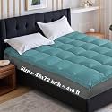 Soft 1000 GSM Mattress Padding/Topper for Comfortable Sleep (Sky Blue, 4Ft x 6 Ft - Twin 48X72Inch, Polycotton)