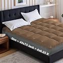 Soft 1000 GSM Mattress Padding/Topper for Comfortable Sleep (Brown, 4Ft x 6.25 Ft - Twin 48X75Inch, Polycotton)