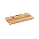 Standard Wooden Platter Serving Tray for Pizza, Snacks, Fruits &amp; Dishes - Chopping &amp; Cutting Board - Nanterre with Brass Handle