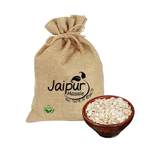 jaipur masale natural premium watermelon seeds  high in protein raw tarbooj beej  magaz matira  magaj without shell  no artificial colors or preservatives 200 gram with jute bag
