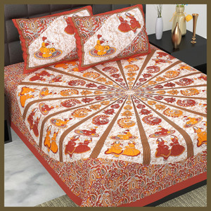 JAIPUR PRINTS Cotton Double Flat 144 TC