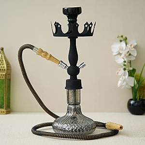 jaipurcrafts antique king designer black russian hookah set for home decor 1734 inches hokka