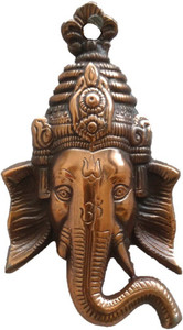 jaipurcrafts ganpati wall hanging sculpture lord ganesh idol decorative showpiece  -  1778 cm aluminium brown