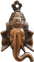 JaipurCrafts ,Ganpati Wall Hanging Sculpture Lord Ganesh Idol Decorative Showpiece  -  17.78 cm (Aluminium, Brown)