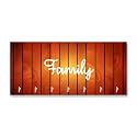 JaipurCrafts Premium Family Printed Wooden Key Holder (29 cm x 14.5 cm x 0.4 cm) - 7 Hooks