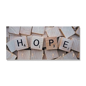 jaipurcrafts premium hope printed wooden key holder 29 cm x 145 cm x 04 cm - 7 hooks